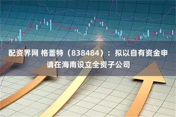 配资界网 格蕾特（838484）：拟以自有资金申请在海南设立全资子公司